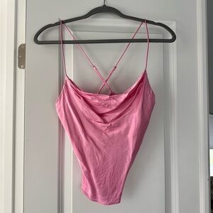 Zara Pink Cowl Neck Tank